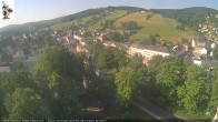 Archiv Foto Webcam Rathaus Eibenstock: Blick Skihang 07:00