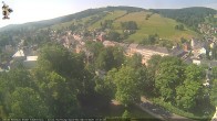 Archiv Foto Webcam Rathaus Eibenstock: Blick Skihang 09:00
