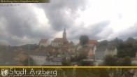 Archiv Foto Webcam Blick auf die Stadt Arzberg 13:00
