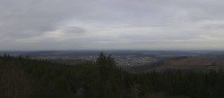 Archived image Webcam Kickelhahn Tower - View over Ilmenau 13:00