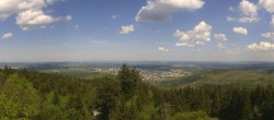 Archived image Webcam Kickelhahn Tower - View over Ilmenau 13:00