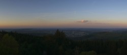 Archived image Webcam Kickelhahn Tower - View over Ilmenau 19:00