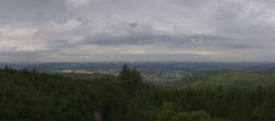 Archived image Webcam Kickelhahn Tower - View over Ilmenau 15:00