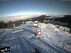 Archiv Foto Webcam Blick auf die Bergstation Lischboden im Skigebiet Rüschegg 08:00