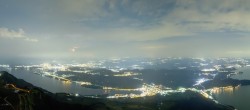 Archiv Foto Webcam Rigi-Kulm: Panorama vom Sendeturm 23:00