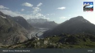 Archiv Foto Webcam Aletsch Arena: Riederalp Moosfluh 07:00
