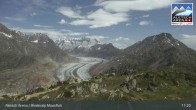 Archiv Foto Webcam Aletsch Arena: Riederalp Moosfluh 10:00