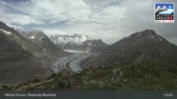 Archiv Foto Webcam Aletsch Arena: Riederalp Moosfluh 12:00