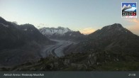 Archiv Foto Webcam Aletsch Arena: Riederalp Moosfluh 02:00
