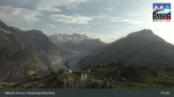 Archiv Foto Webcam Aletsch Arena: Riederalp Moosfluh 06:00