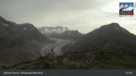 Archiv Foto Webcam Aletsch Arena: Riederalp Moosfluh 07:00