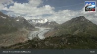 Archiv Foto Webcam Aletsch Arena: Riederalp Moosfluh 12:00