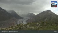 Archiv Foto Webcam Aletsch Arena: Riederalp Moosfluh 14:00