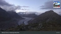 Archiv Foto Webcam Aletsch Arena: Riederalp Moosfluh 02:00