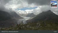 Archiv Foto Webcam Aletsch Arena: Riederalp Moosfluh 12:00