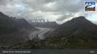 Archiv Foto Webcam Aletsch Arena: Riederalp Moosfluh 18:00