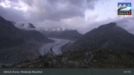 Archiv Foto Webcam Aletsch Arena: Riederalp Moosfluh 20:00
