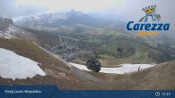 Archiv Foto Webcam Carezza: Kölner Hütte und Bergstation König Laurin 10:00