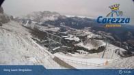 Archiv Foto Webcam Carezza: Kölner Hütte und Bergstation König Laurin 13:00