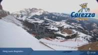 Archiv Foto Webcam Carezza: Kölner Hütte und Bergstation König Laurin 07:00