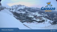 Archived image Webcam Carezza: Mountain hut &#34;Kölner Hütte&#34; 06:00