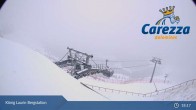 Archiv Foto Webcam Carezza: Kölner Hütte und Bergstation König Laurin 00:00