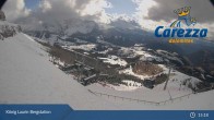 Archiv Foto Webcam Carezza: Kölner Hütte und Bergstation König Laurin 14:00