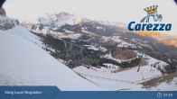 Archiv Foto Webcam Carezza: Kölner Hütte und Bergstation König Laurin 06:00