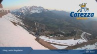 Archiv Foto Webcam Carezza: Kölner Hütte und Bergstation König Laurin 02:00