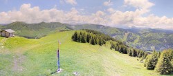 Archived image Webcam Notre Dame de Bellecombe - Top station chairlift Ban Rouge 13:00