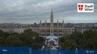 Archiv Foto Webcam Wien - Burgtheater & Rathaus 08:00