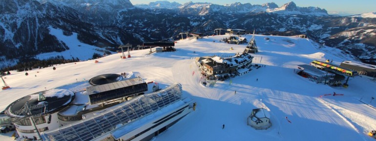 Blick vom Gipfel des Kronplatz nach St. Vigil