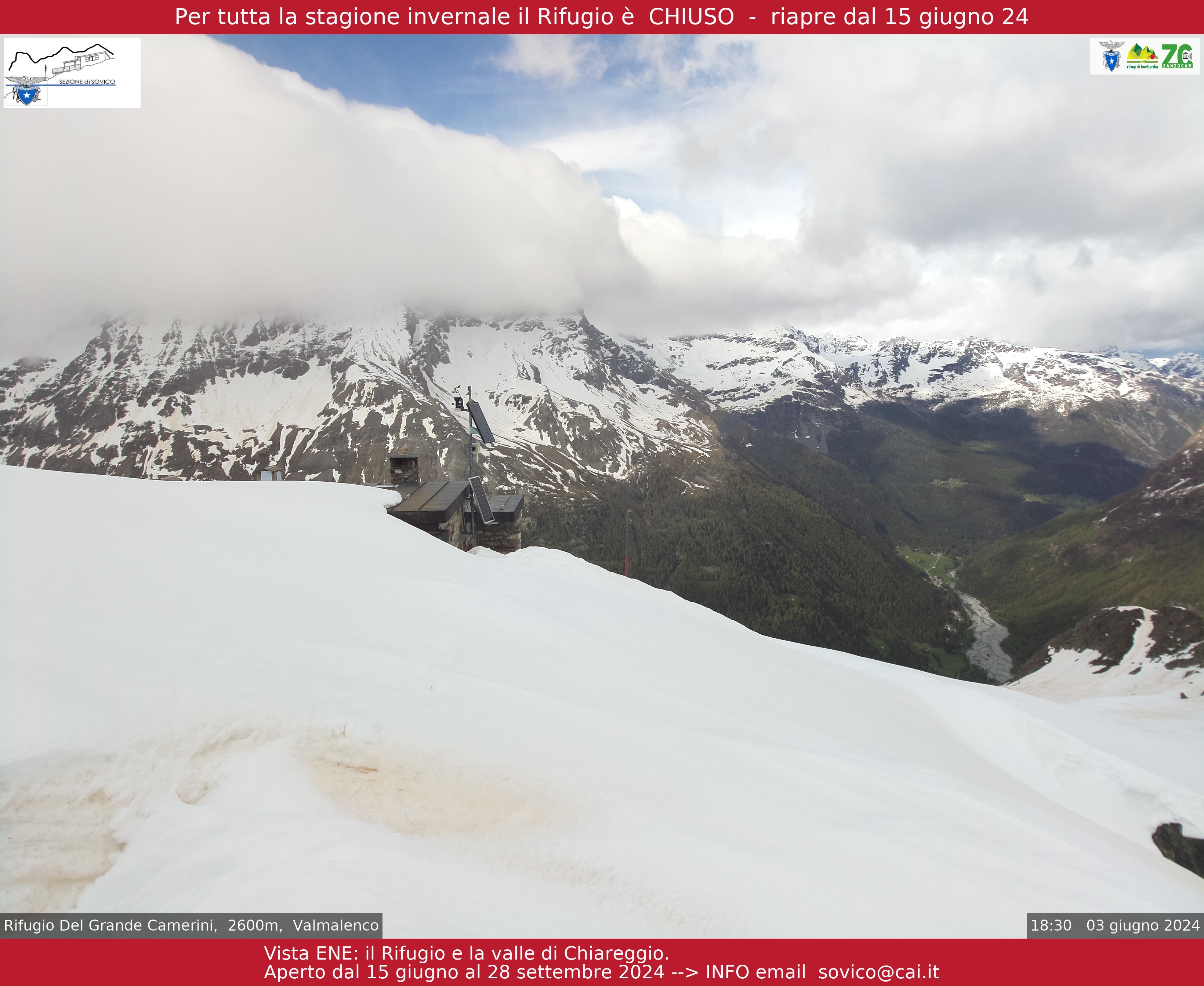 Webcam Rifugio Del Grande Camerini 2610 m..