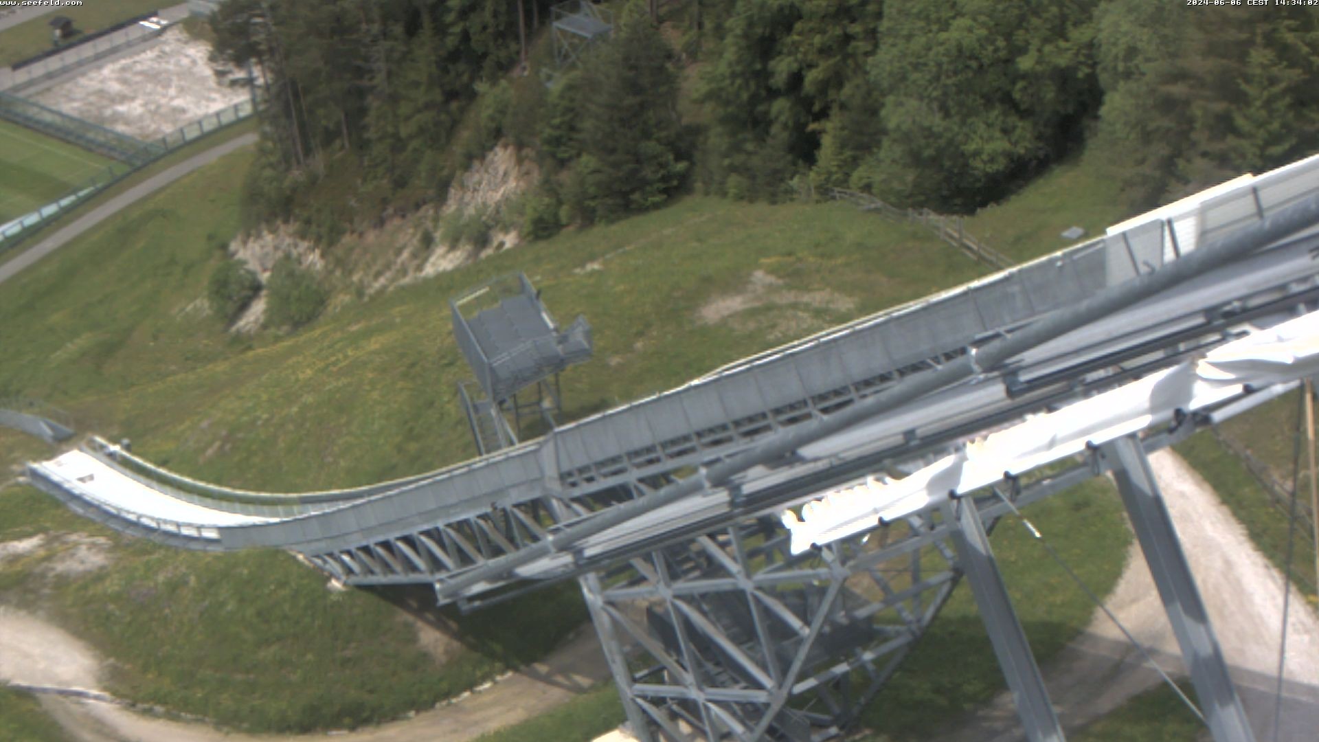Webcam ski jump, Seefeld 1190 m..