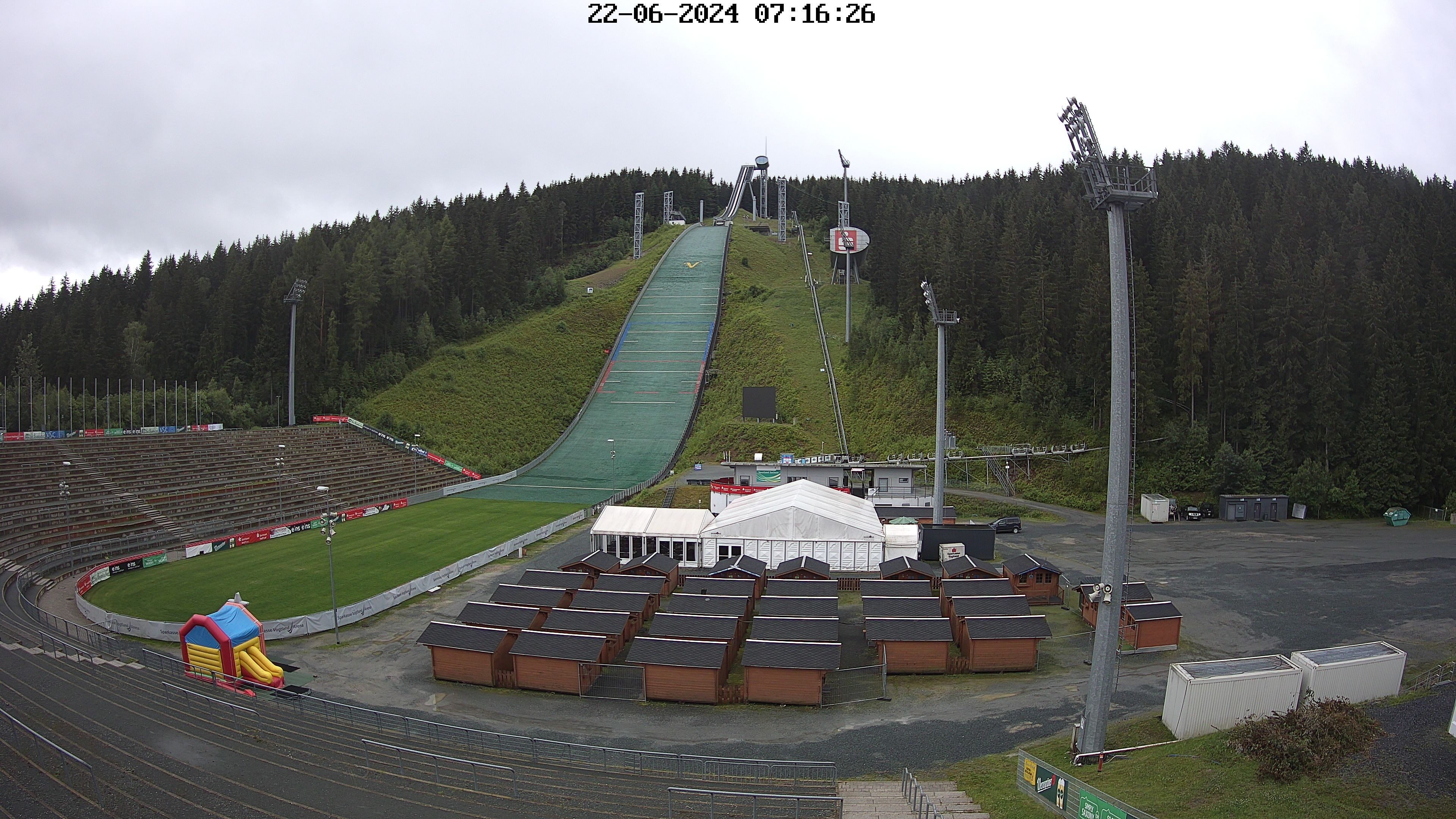 Webcam Ski Jumping Venue at Vogtland Arena 667 m..
